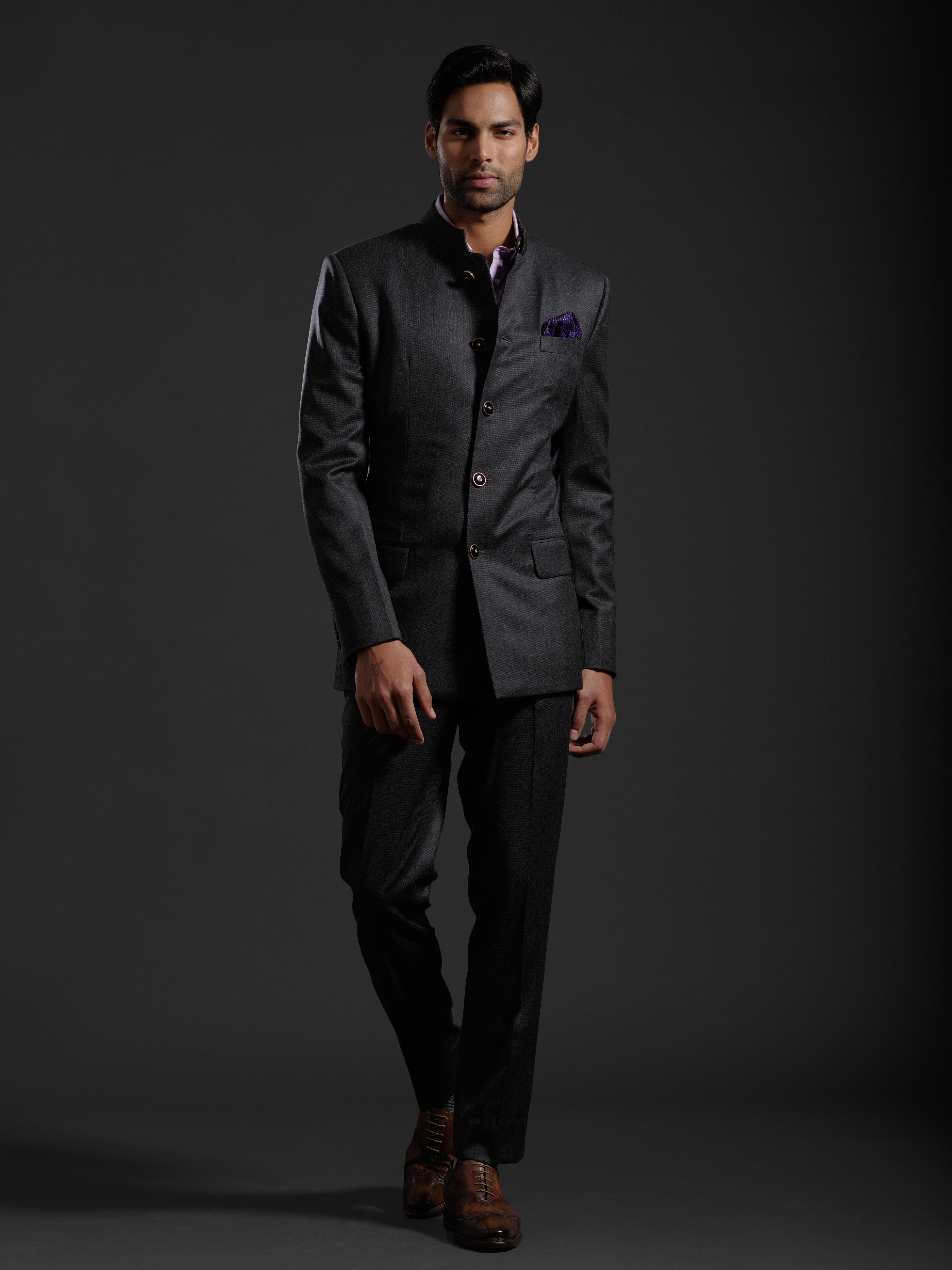 Buy Park Avenue Black Slim Fit Bandhgala Suit for Men Online @ Tata CLiQ